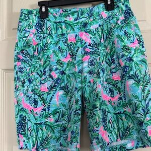 Lilly Pulitzer Luxetic Blue Horizon Par-fection Bermuda Golf Short Size 4